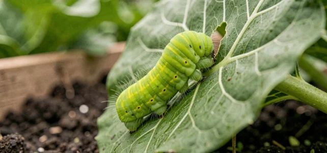 Comment reconnaître une chenille verte fluo au potager et faut-il la laisser ? Comment reconnaître une chenille verte fluo au potager et faut-il la laisser ?